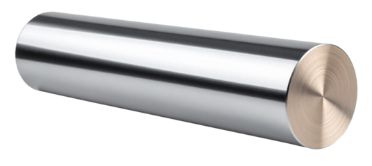 a bar of silver metal iron isolated on white background