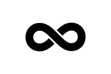 A gold infinity symbol, a 3D render of a looping ring made of many spheres, representing a concept of endless love