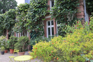 Blick in die Altstadt von Weinheim in Baden-Württemberg	