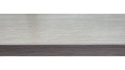 Empty light wood tabletop surface isolated on white