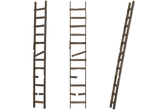 Ladder wood broken