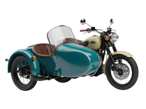 Vintage Motorcycle with Sidecar