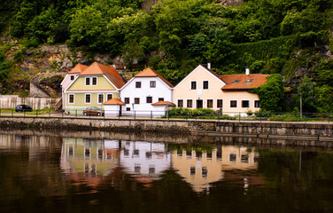 Fototapeta premium Czech River Houses