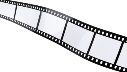 film strip in black white color isolated on white background