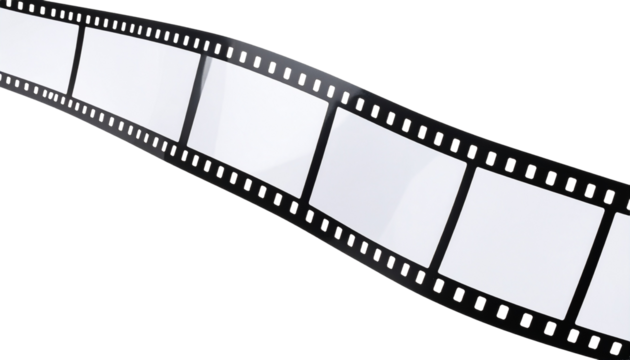 film strip in black white color isolated on white background