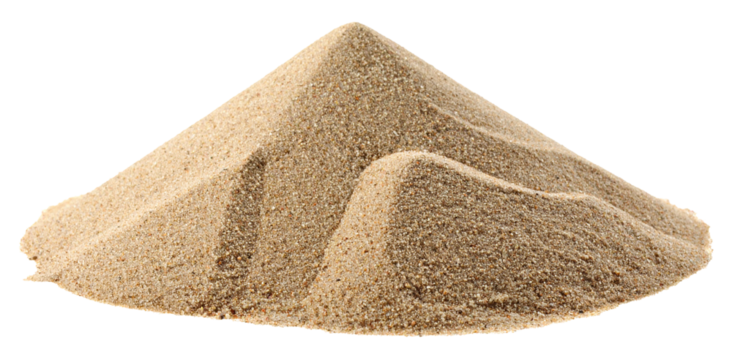 mountain pile of beach sand isolated on white background - Powered by Adobe