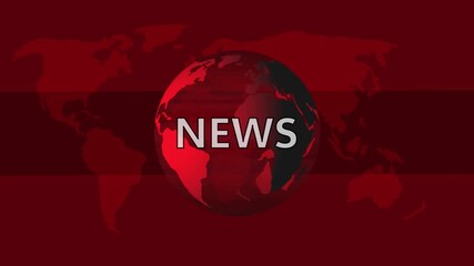 World News loop Background World Map Connecting. Politics, Social, History News Animation. Business Global Digital technology Virtual Broadcast Studio Background. - Powered by Adobe