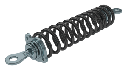 Coiled Compression Spring with Metal Ends