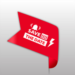 Save The Date sale banner red flat business web creative and poster for website post design	