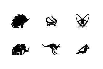 Set of Animal Silhouette Logos