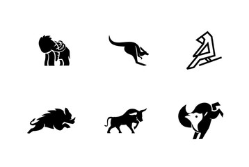 Fototapeta premium Set of Vector Animal Silhouettes