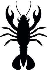 Crayfish silhouette icon vector illustration