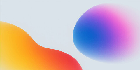Abstract background with colorful shiny glass spheres and circles reflecting a rainbow of light