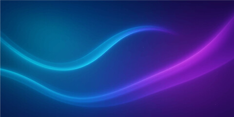 Abstract flowing blue and purple lines form a smooth wave pattern on a dynamic, curved background