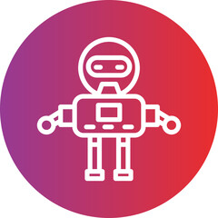 Humanoid Robot vector icon style