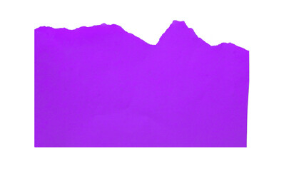 Purple torn paper isolated on transparent background