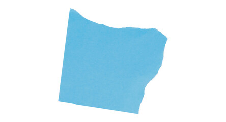 Fototapeta premium Light blue torn paper isolated on transparent background