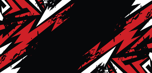 Abstract banner design red vector, dynamic sporty horizontal background template for your business.