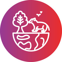 Wildlife vector style icon