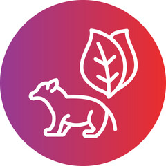 Wildlife Conservation vector style icon