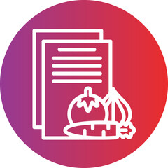 Meal Plan Vector Style Icon