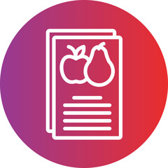 Diet Plan Vector Style Icon