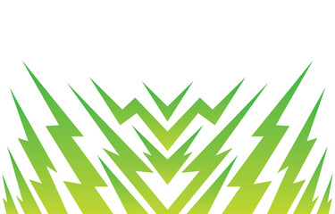 Modern abstract background with green geometric spike line pattern and with some copy space area