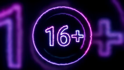 Neon 16+ Sign