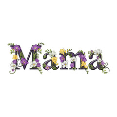 Aesthetic Floral Mama Mothers Day Graphic Concept