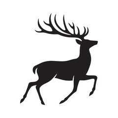 Deer vector silhouette, 