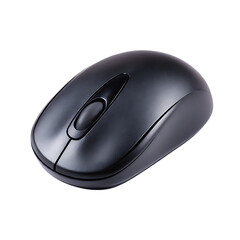 Computer mouse with scroll wheel isolated on a transparent background
