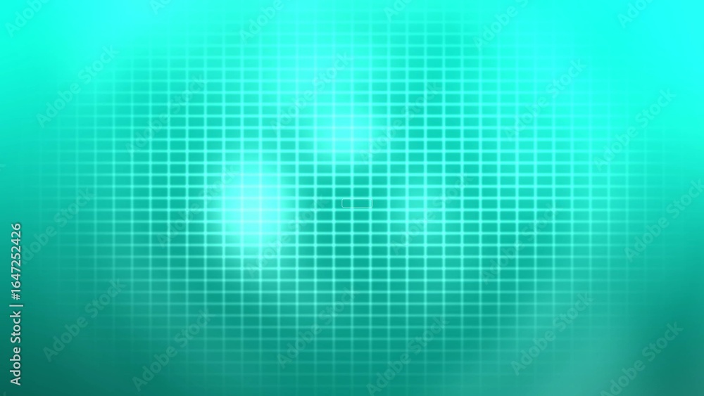 Poster abstract glowing turquoise grid pattern with soft light effects and blurred edges background
