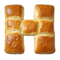 Bread Letter H on transparent background