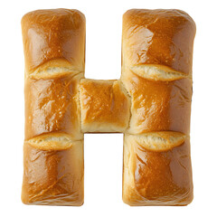 Bread Letter H on transparent background