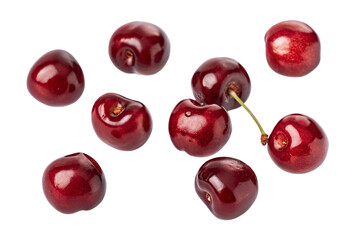 Fresh juicy cherries with glossy red shine perfect for desserts and healthy snack recipes now