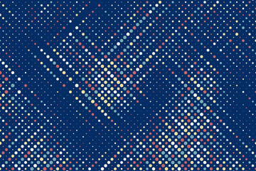 Colorful polka dots seamless pattern on white 2 background. Pleasing classic colorful polka dots textile pattern. Seamless scattered confetti fall chaotic decor. Abstract vector illustration.