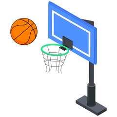 Basketball Hoop and Ball © Abubakar Muneer