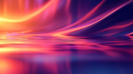 Dynamic Neon Light Reflection Background background light reflection neon dynamic abstract design texture pattern gradient waves lines ripples floor surface glow vibrant colorful orange pink purple