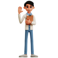 doctor greeting 3d illustration