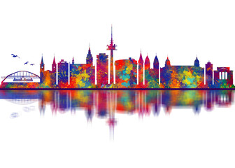 Wuppertal Germany Skyline Cityscape Skyscraper