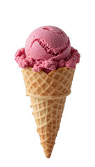 Chocolate Ice Cream Dessert in Waffle Cup – Transparent PNG Food Element