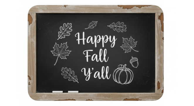 Happy Fall Yall Chalkboard Sign