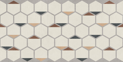 Modern seamless geometric pattern with natural textures: marble, wood, stone, cement, terrazzo....
