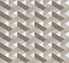 Modern seamless geometric pattern with natural textures: marble, wood, stone, cement, terrazzo. Ideal for interior design, wallpaper, packaging, textiles, tiles, and parquet flooring.	