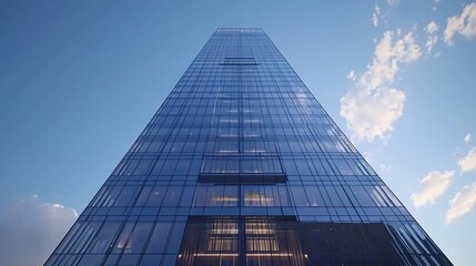 Fototapeta premium Modern skyscraper, glass facade, high-rise building, architectural design