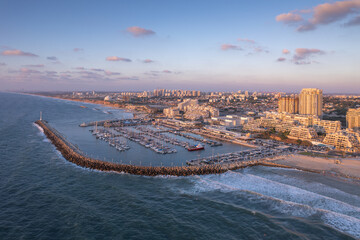 An aerial view Ashkelon in southern Israel