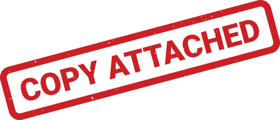 Red stamp with the words copy attached imprinted diagonally