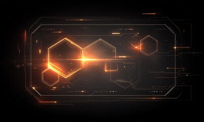 Obraz premium 未来的な幾何学模様の抽象的なデジタルアート