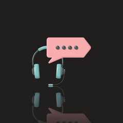 Live chat, help desk, chat bubbles and headsets, suitable for applications, services, websites, businesses, and etc.