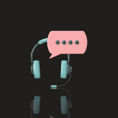 Live chat, help desk, chat bubbles and headsets, suitable for applications, services, websites, businesses, and etc.